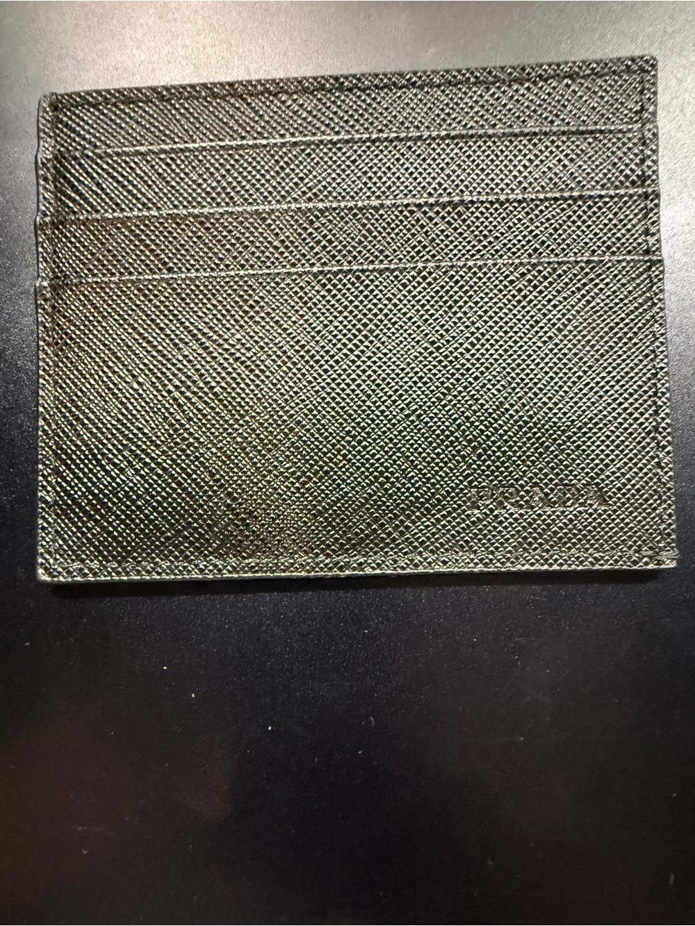 Prada Black Saffiano Leather Card Holder